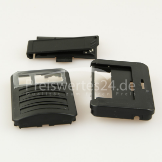 Gehäuse 3.teilig Rückseite Vorderseite Clip Schwarz für Melder Hurricane Quattro RE429 M 96 98 XL XLS