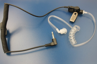 Security Headset Ohrhörer 3,5mm Klinkenstecker mit transparentem Schallschlauch
